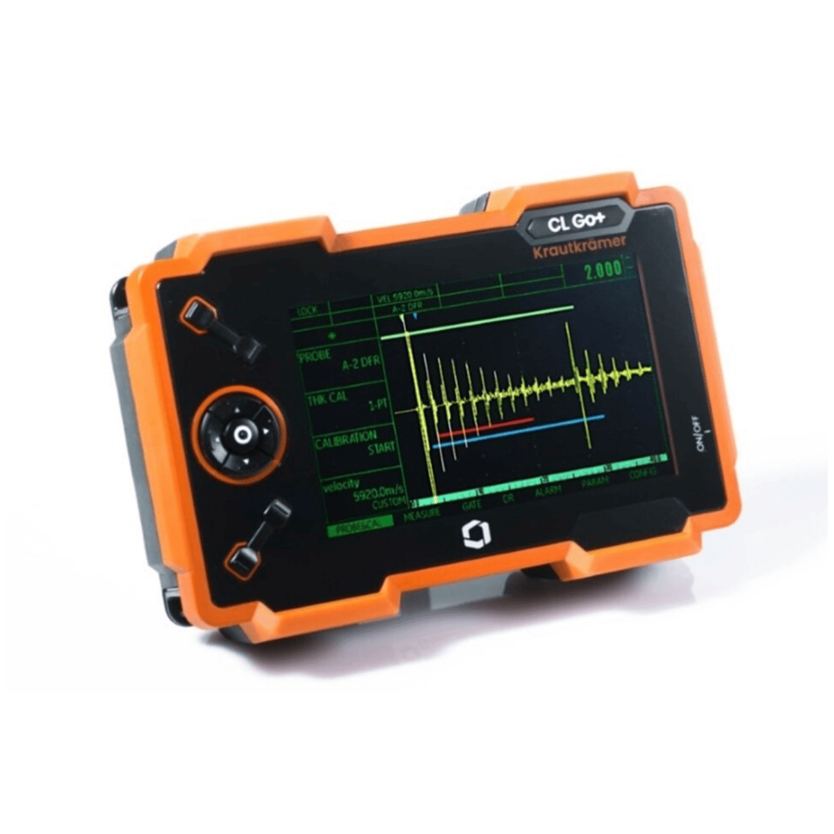 The Krautkrämer CL Go+ is a portable NDT tool for flaw detection, a precision thickness gauge