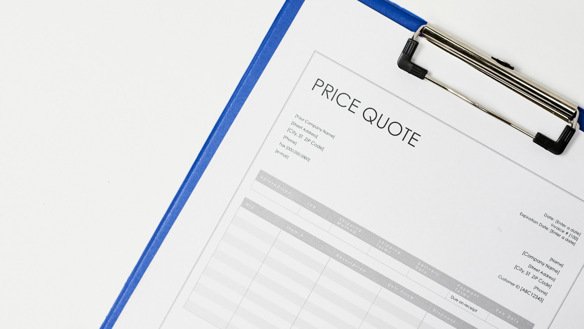 Receive a Quote