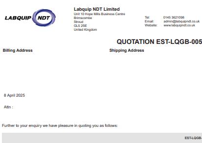 quote for flaw detector