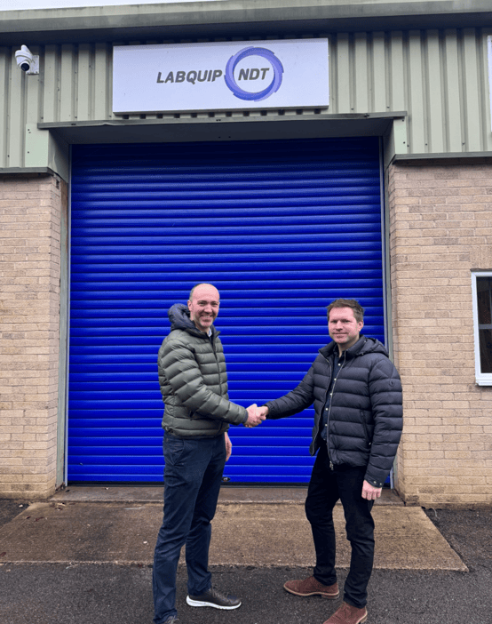 Mark Donaldson, Director of Town & City Builders Ltd with Conor Cusack (left), Managing Director of Labquip NDT Limited